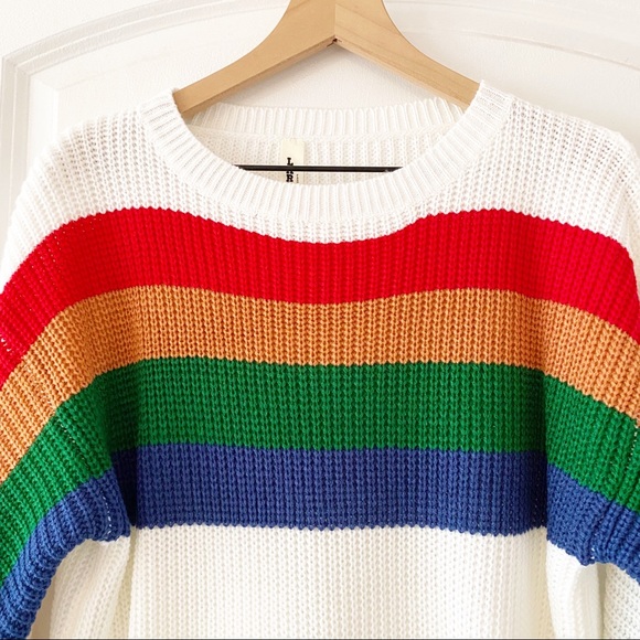 NWT LARA rainbow stripped sweater - Picture 5 of 8